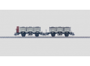Mrklin 48946 HO - Couplage de wagons porte containers benne chargs ep III DB