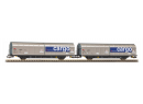 PIKO 28309 HO - Set de 2 sliding wall wagoons type Habbillnss CARGO ep VI SBB CFF