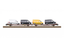 TRIX 24428 HO - Couplage de de wagons plats type Laads 800B de la TWA, poque VI