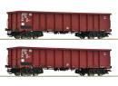 ROCO 6680016 TT - Coffret de 2 wagons de marchandises dcouverts, type Eanos, p.IV