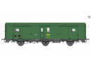 LS MODELS MW107 HO - Fourgon Dd2 - Vert 301 - Chassis gris - Ep.IVa SNCF - Avec feux fin de convoi