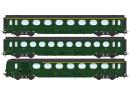 REE Modles VB494 HO - Coffret de 3 voitures allges ex Etat ep IIIB SNCF saucisson