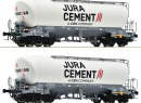 ROCO 6600191 HO - Set de 2 wagons silo type Uacns, de Jura Cement Wascosa. ep VI