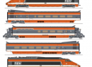 REE Mod�les TGV008S HO - Rame No112 CFF TGV Alsthom ep IV - 3 coffrets indissociables