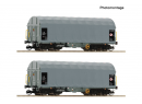 ROCO 6680025 TT - Set de 2 wagons b�ch�s type shimmns ep V CD Cargo