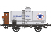 Photo 1/2 : Réf. WB-155 - SET de 2 Wagons Citernes OCEM 19 Ep.II ETAT
W-021-A-01 – Citerne rivetée, boites d’essieux à coussinets, guérite serre-freins, ‘AZUR’ N°531869
