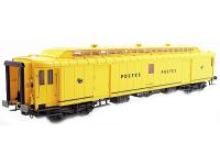 Photo 1/1 : Voiture postale OCEM PTT PEz jaune proto  bourrelets, bogies Y24, marquages postes n50 87 00-87 547-1
