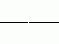 Photo 1/1 : Coarse-toothed blades (No. 9: 14 teeth per 25mm)
NO 28 116     130 x 1.50 x 0.48mm     12 pieces