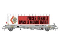 Wagon type kangourou Pièces Renault Sncf époque IV HO-1//87-REE WB-348.1