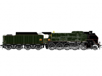 Photo 1/1 : 2-150 P 104 tender 34 P 50 - SNCF - Somain Ep3
